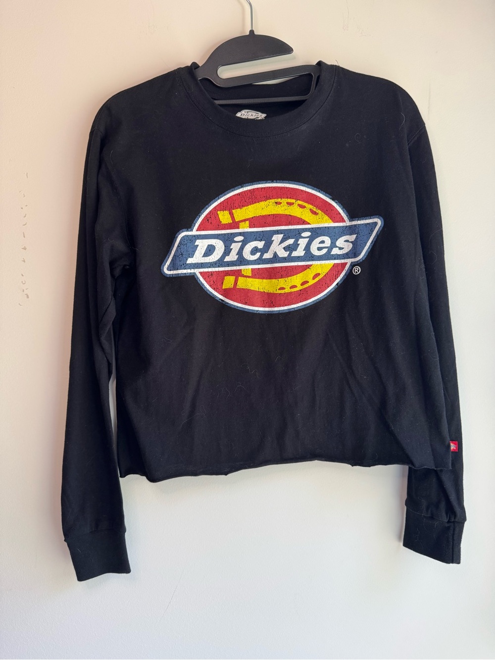 Dickies Black Long-Sleeve Tee with Multicolor Logo